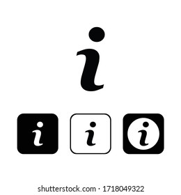 Icono plano del botón de información para aplicaciones y sitios web