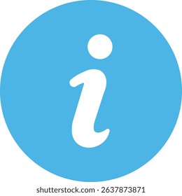 Information button icon. Blue round information icon button isolated on transparent background. Info symbol. Information help vector illustration.