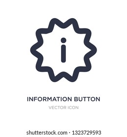 information button icon on white background. Simple element illustration from UI concept. information button sign icon symbol design.