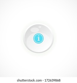 information, Button, icon on a white background for your design, vector