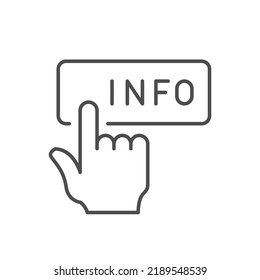 Icono de esquema de línea de botón de información