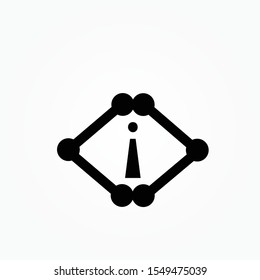 Information button sign icon design