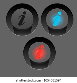 information button in three colors