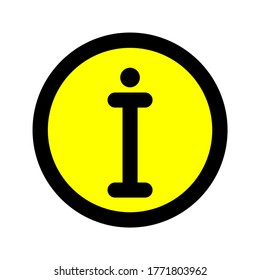 botón de información botón amarillo relleno icono