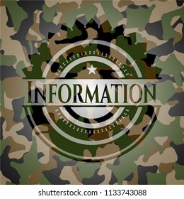 Information camouflage emblem