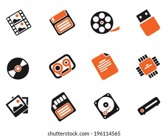 Information carriers icons