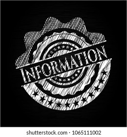  Information chalkboard emblem written on a blackboard