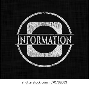 Information chalkboard emblem written on a blackboard