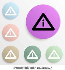 information character badge color set. Simple glyph, flat vector of web icons for ui and ux, website or mobile application