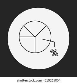 Information chart line icon