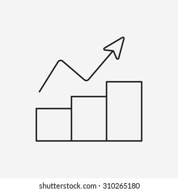 Information chart line icon