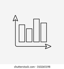 Information chart line icon
