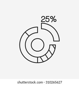 Information chart line icon