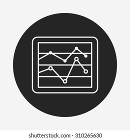 Information chart line icon