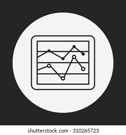 Information chart line icon