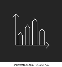 Information chart line icon