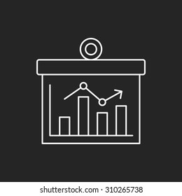 Information chart line icon