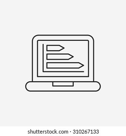 Information chart line icon