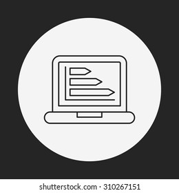 Information chart line icon