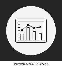 Information chart line icon