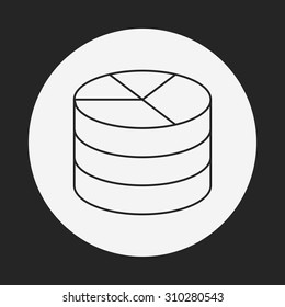 Information chart line icon