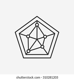 Information chart line icon