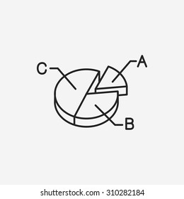 Information chart line icon
