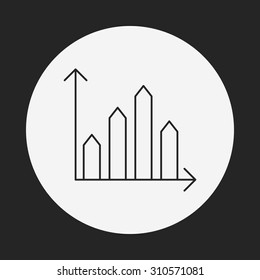 Information chart line icon