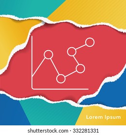Information chart line icon