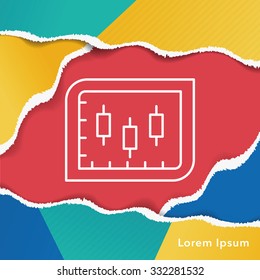 Information chart line icon
