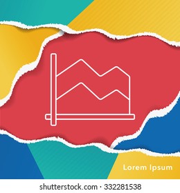 Information chart line icon