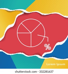 Information chart line icon