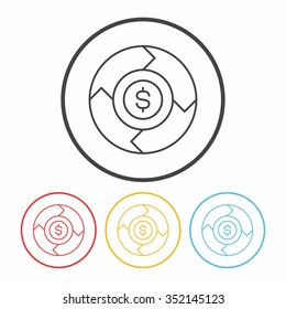 Information chart line icon