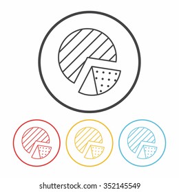 Information chart line icon