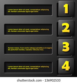 Information chart with numbers Vector