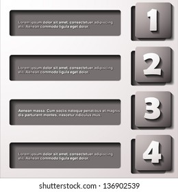 Information chart with numbers Vector