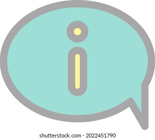 Information Chat Line Filled Light Vector Icon Design
