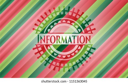 Information christmas style badge..