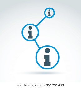 Information collecting and exchange theme icon, social media, vector conceptual symbol for your design.