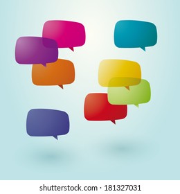 Information colorful bubbles like chat