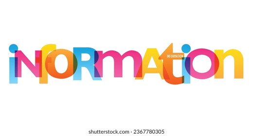 INFORMATION colorful vector typography banner