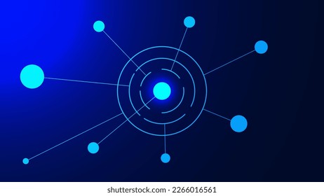 Information und Kommunikation. Hintergrund des digitalen Netzvertriebs Vektorgrafik.