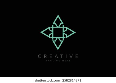 Information and communication technology logo and icon design vector illustration.