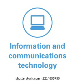 Information and communications technology icon fully editable vector illustration file. Element of stories cover icon. Social media post concept. Icon can be used for web and mobile.