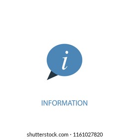 information concept 2 colored icon. Simple blue element illustration. information concept symbol design from analytics set. Can be used for web and mobile UI/UX