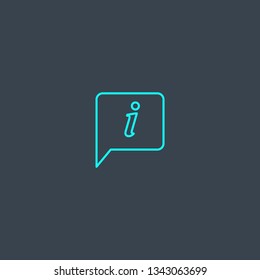 information concept blue line icon. Simple thin element on dark background. information concept outline symbol design. Can be used for web and mobile UI/UX