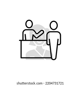 Information concept line icon. Simple element illustration. Information concept outline symbol design.