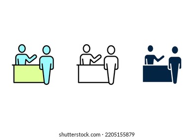 Icono de línea de concepto de información. Ilustración de elemento simple. Diseño de símbolos de esquema de concepto de información.