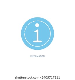 Icono de línea de concepto de información. Ilustración de elemento simple. Diseño de símbolos de esquema de concepto de información.