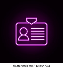information consultant neon icon. Elements of e-commerce set. Simple icon for websites, web design, mobile app, info graphics